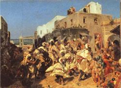 Alfred Dehodencq Blacks Dancing in Tangiers Spain oil painting art